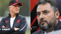 Fotos: José Tramontin/athletico.com.br/Divulgação e Fabio Wosniak/athletico.com.br/Divulgação - Mattos e Felipão: dupla do Athletico foi procurada nos bastidores