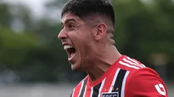 Foto: Rubens Chiri/Flickr oficial SPFC - Alan Franco marcou o único gol do São Paulo no triunfo sobre o Santo André