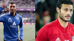 Atacante brasileiro Léo Chú, ex-Grêmio e Ceará, é titular do Seattle. / Goleiro El Shenawy, do Al-Ahly, é titular absoluto da Seleção do Egito. - Foto: Steph Chambers; Robert Hradil/Getty Images