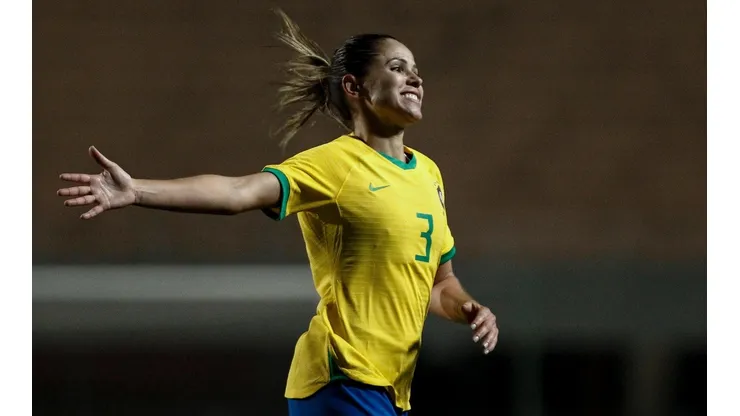 Foto: Miguel Schincariol/Getty Images - Érika em ação pelo Brasil, em 2019.