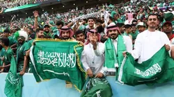 Torcida da Arábia Saudita fazendo festa na Copa do Catar