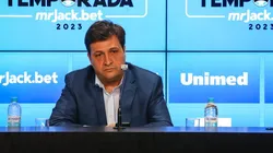 Foto: Lucas Uebel/Grêmio/Divulgação - Pres. Alberto Guerra: Grêmio chegou a acordo para rescindir com atacante