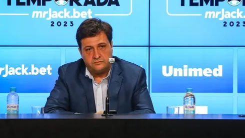 Foto: Lucas Uebel/Grêmio/Divulgação - Pres. Alberto Guerra: Grêmio chegou a acordo para rescindir com atacante