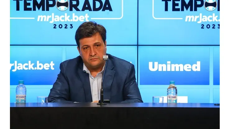 Foto: Lucas Uebel/Grêmio/Divulgação - Pres. Alberto Guerra: Grêmio chegou a acordo para rescindir com atacante