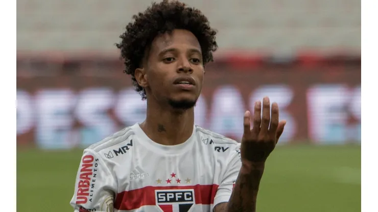 Tchê Tchê durante seu período no SPFC. Foto: Robson Mafra/AGIF