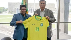 Foto: Lesley Ribeiro/CBF | Ednaldo Rodrigues e Flávio Dino