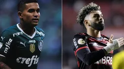 Fotos: Ettore Chiereguini/AGIF e Alan Morici/AGIF - Dudu e Gabigol são os destaques de Palmeiras e Flamengo
