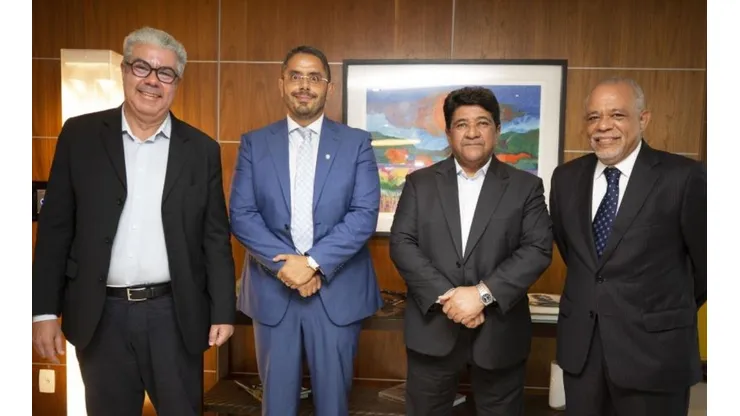 Foto: Leandro Lopes | Alcino Rocha, Gamil Föppel, Presidente Ednaldo Rodrigues e Hélio Menezes