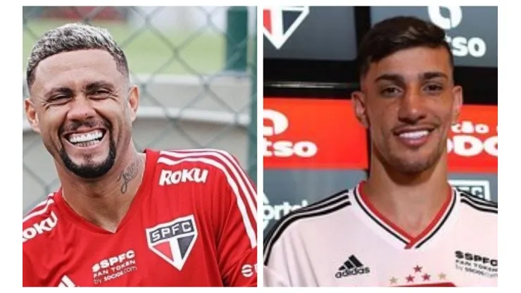 Rato e Pedrinho com a camisa do São Paulo - Foto: Site oficial do São Paulo