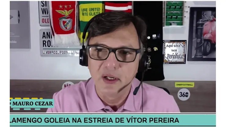 Foto: Reprodução/UOL Esporte - Mauro Cezar Pereira: comentarista elogiou estreia de Vítor Pereira