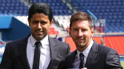 Foto: Sebastien Muylaert/Getty Images - Nasser Al-Attiyah e Lionel Messi