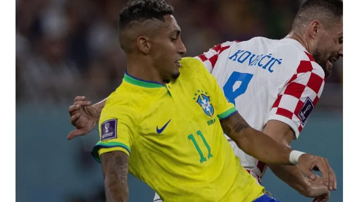 Pedro Martins/AGIF - Raphinha pela Seleção.