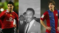Tony Gibson/Express/Luis Bagu/Alex Livesey/Getty Images - Cristiano Ronaldo, Pelé e Messi