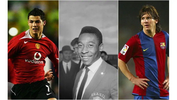 Tony Gibson/Express/Luis Bagu/Alex Livesey/Getty Images - Cristiano Ronaldo, Pelé e Messi