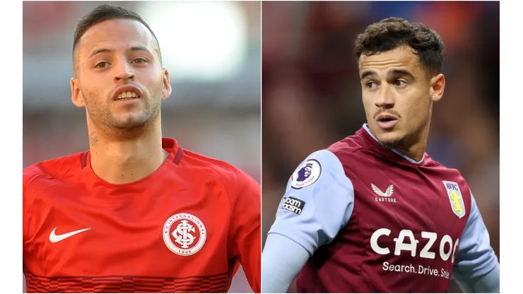 Foto: Ricardo Rímoli/AGIF; Naomi Baker/Getty Images - Nico López no Internacional e Coutinho