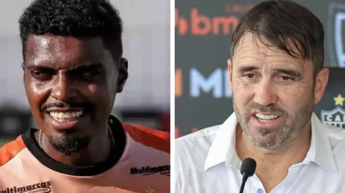 Jemerson e Eduardo Coudet trabalham juntos no Atlético – Foto: Pedro Souza/Atlético-MG