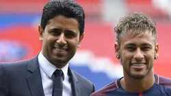 Foto: Aurelien Meunier/Getty Images - Nasser Al-Khelaifi e Neymar