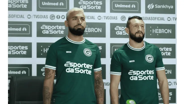 Foto: Rosiron Rodrigues/GEC/ "Projeto de ser campeão..."; Sander e Felipe são apresentados no Goiás após longa temporada em times da Série A e B.