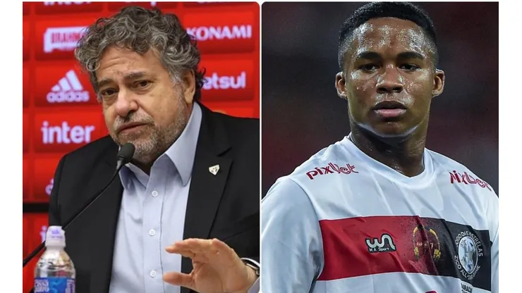Fotos: Rubens Chiri/São Paulo/Divulgação e Thiago Ribeiro/AGIF - Casares e Endrick: presidente quer entender saída de jovem do São Paulo