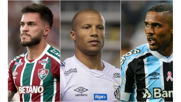 Foto: Pedro H. Tesch/Jorge Rodrigues/ Marcello Zambrana/AGIF -Nathan, Carlos Sanchez e Douglas Costa