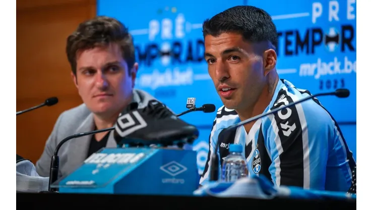 Foto: Lucas Uebel/Grêmio/Divulgação - Suárez: novo reforço do Grêmio exaltou qualidade de compatriota