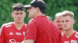 Rogério Ceni comandando treino no São Paulo