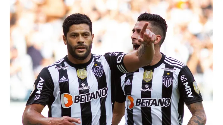 MG - Belo Horizonte - 01/10/2022 - BRASILEIRO A 2022 ATLETICO -MG X FLUMINENSE - Hulk jogador do Atletico-MG comemora seu gol durante partida contra o Fluminense no estadio Mineirao pelo campeonato Brasileiro A 2022. Foto: Fernando Moreno/AGIF