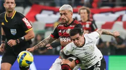 Arrascaeta enfrentando o Corinthians - Foto: Marcello Zambrana/AGIF