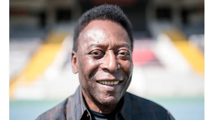 Soccer Legend Pele Visits Olympic Stadium In Barcelona