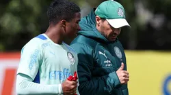 Foto: Cesar Greco/Palmeiras/Divulgação - Abel Ferreira e Endrick: técnico está atento a joias da base do Verdão