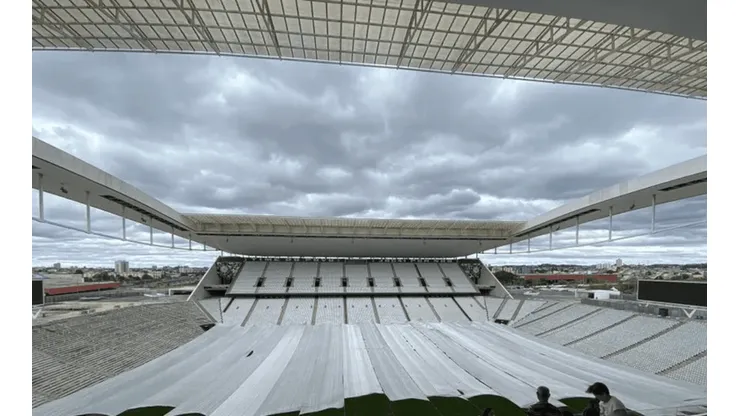Foto: Reprodução / Time do Povo/ Reforma no gramado da Neo Química Arena segue para etapa final; Veja fotos.