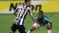 Foto: Cesar Greco - Matheus Sales marcando Lucas Lima pelo Palmeiras em final da Copa do Brasil 2015