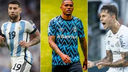 Silvio Avila; Catherine Ivill/Getty Images; Diogo Reis/AGIF - Otamendi, Douglas Costa e Vinicius Zanocelo
