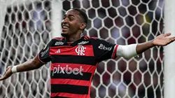 Lorran jogador do Flamengo durante partida contra o Gremio no estadio Maracana pelo campeonato Brasileiro A 2024.