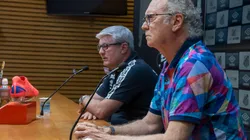 Foto: Ivan Storti/Santos FC/Divulgação - Odair Hellmann e Falcão: elenco do Santos tem baixa importante nos treinos