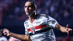 Marcello Zambrana/AGIF. Rodriguinho fez seu primeiro gol pela equipe profissional contra o Universidad Catolica, na Copa Sul-Americana