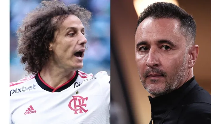Fotos: Ettore Chiereguini/AGIF - David Luiz e Vítor Pereira: zagueiro fez muitos elogios ao novo treinador do Flamengo