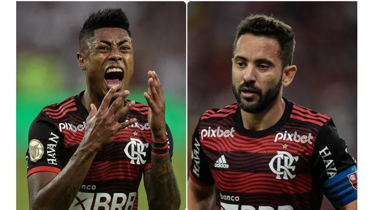 Fotos: Thiago Ribeiro/AGIF - Bruno Henrique e Everton Ribeiro: contratos terminam em dezembro de 2023