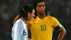PASSADO E PRESENTE! Ronaldinho 'inspira' Messi na final da Copa do Mundo