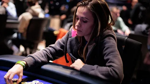Susana Baranzelli em ação durante torneio especial em Praga (Foto: Danny Maxwell/PokerStars)