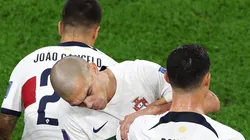 Foto: Alex Grimm/Getty Images - João Cancelo, Pepe e Cristiano Ronaldo