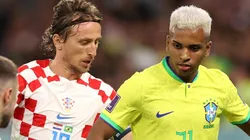 Michael Steele / Equipe / Getty Images - Rodrygo e Modric pela suas seleções.