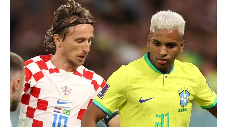 Michael Steele / Equipe / Getty Images - Rodrygo e Modric pela suas seleções.