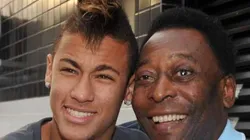 Divulgação/Santos FC - Pelé parabeniza Neymar