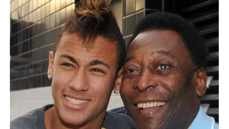 Divulgação/Santos FC - Pelé parabeniza Neymar