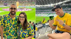 Rafael Moraes e a esposa Lali Tournier (equerda) Felipe Mojave (direita) Fotos: (Reprodução instagram Rafael Moraes @rafaelmoraesgm e Felipe Mojave @felipemojave)