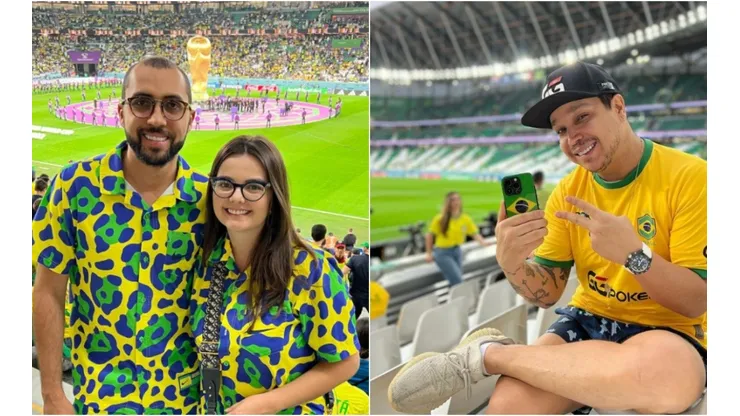 Rafael Moraes e a esposa Lali Tournier (equerda) Felipe Mojave (direita) Fotos: (Reprodução instagram Rafael Moraes @rafaelmoraesgm e Felipe Mojave @felipemojave)