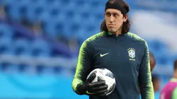 Lucas Figueiredo/CBF - Cássio é lembrado pela torcida do Corinthians na Copa