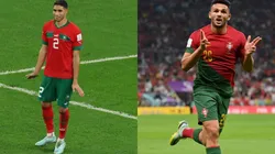 Foto Hakmi: Alexander Hassenstein/Getty Images e Foto Gonçalo Ramos: Justin Setterfield/Getty Images - Tempo Real Marrocos x Portugal