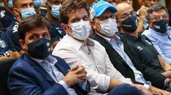 FOTO: LUCAS UEBEL/GREMIO FBPA/DIVULGAÇÃO - Guerra, Brum, Renato e Caleffi: Grêmio está em busca de reforços para 2023